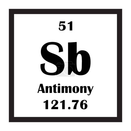 Ilustración de Antimonio elemento químico icono vector ilustración diseño - Imagen libre de derechos