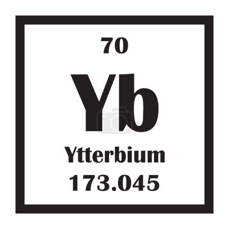 Ytterbium élément chimique icône vectoriel illustration design