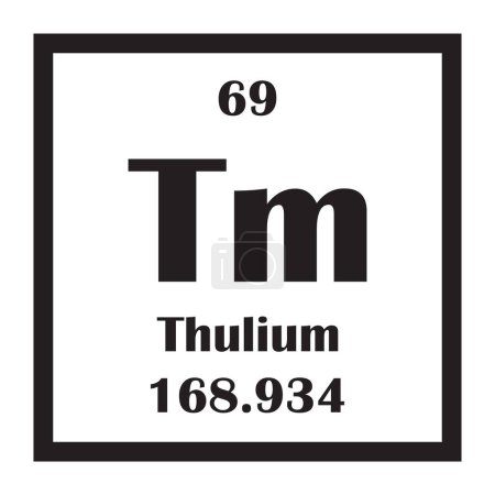 Thulium chemisches Element Icon Vektor Illustration Design