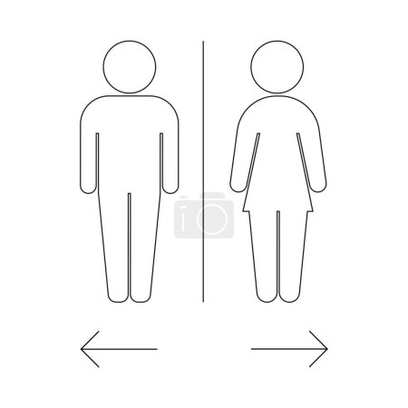 men's and women's toilet icon vector illustration design