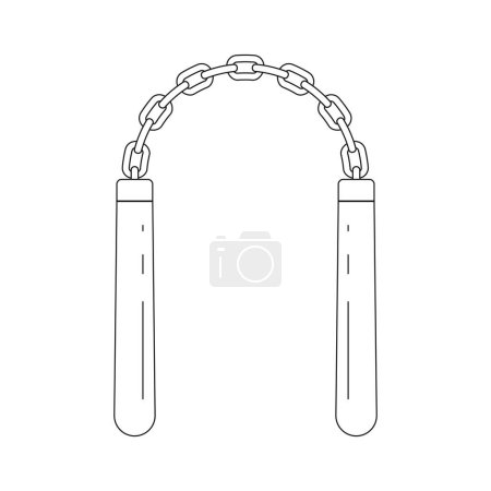 Ilustración de Nunchaku icono vector ilustración símbolo diseño - Imagen libre de derechos