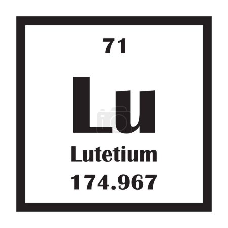 Ilustración de Lutecio elemento químico icono vector ilustración diseño - Imagen libre de derechos