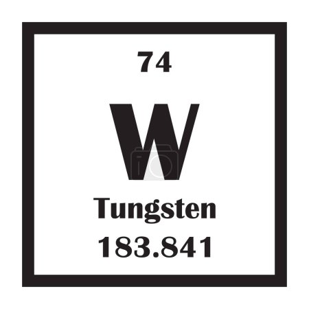 Ilustración de Tungsteno elemento químico icono vector ilustración diseño - Imagen libre de derechos