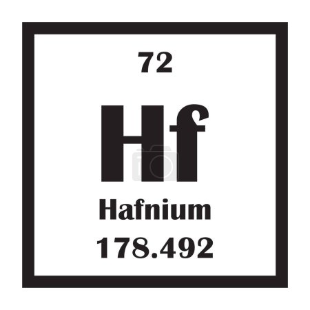 Ilustración de Hafnio elemento químico icono vector ilustración diseño - Imagen libre de derechos