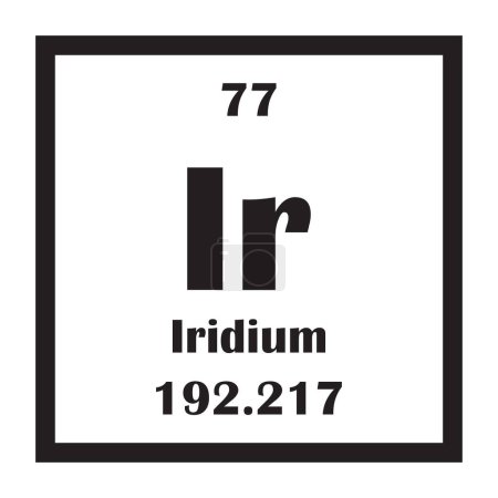Ilustración de Iridio elemento químico icono vector ilustración diseño - Imagen libre de derechos