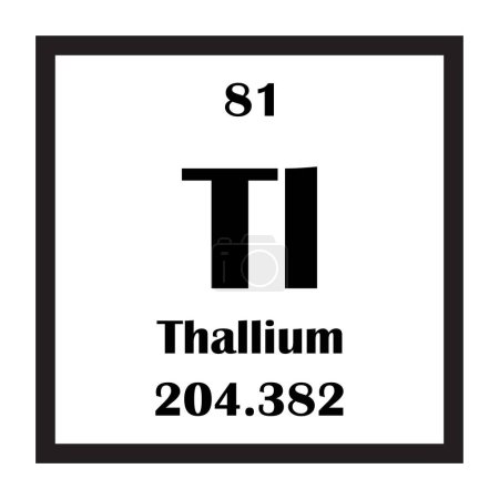 Thallium élément chimique icône vectoriel illustration design