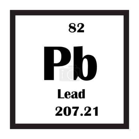 Lead Chemical Element Icon Vektor Illustration Design