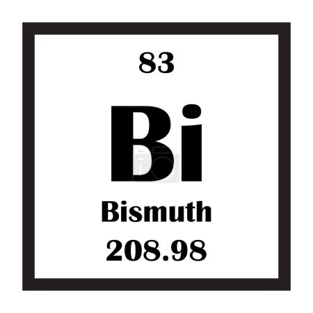 Bismuth élément chimique icône vectoriel illustration design