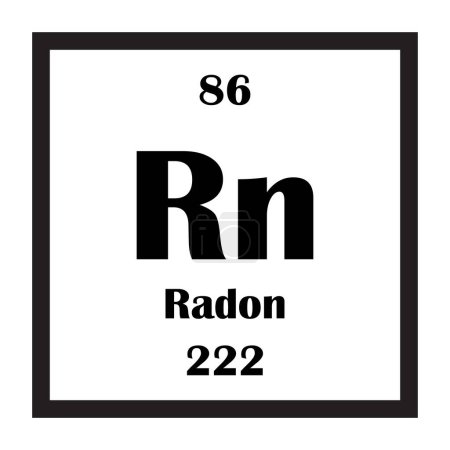 Radon chemisches Element Icon Vektor Illustration Design