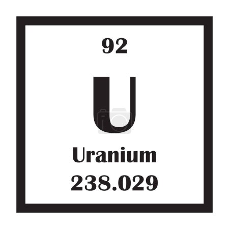 Ilustración de Elemento químico de uranio icono vector ilustración diseño - Imagen libre de derechos
