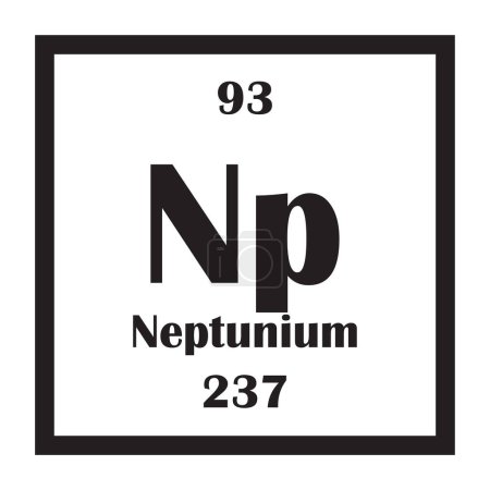 Ilustración de Neptunium elemento químico icono vector ilustración diseño - Imagen libre de derechos