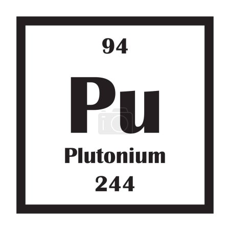 Ilustración de Plutonio elemento químico icono vector ilustración diseño - Imagen libre de derechos