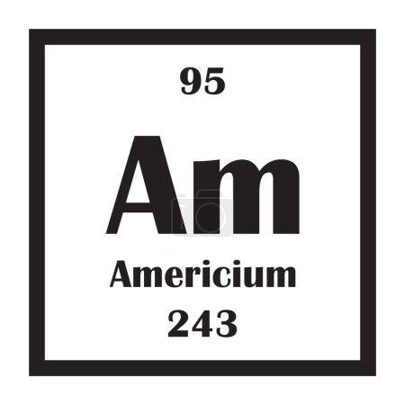 Ilustración de Americium elemento químico icono vector ilustración diseño - Imagen libre de derechos