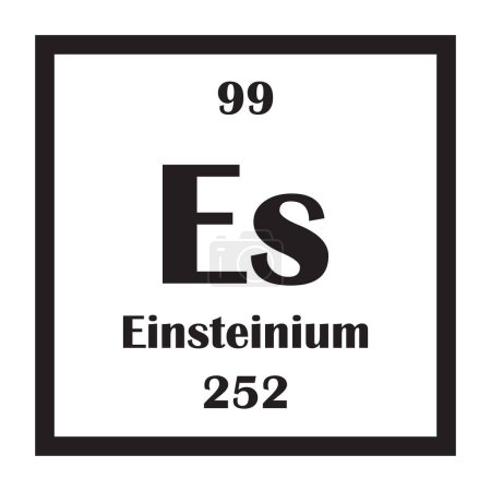 Ilustración de Einsteinium elemento químico icono vector ilustración diseño - Imagen libre de derechos