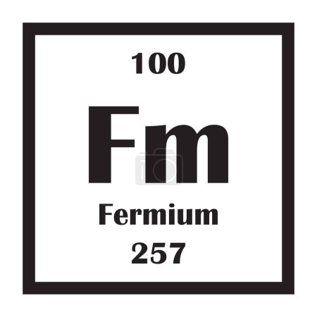 Ilustración de Fermio elemento químico icono vector ilustración diseño - Imagen libre de derechos