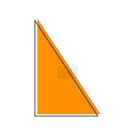 Diseño de ilustración de vector de icono geométrico triángulo recto