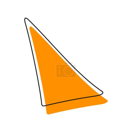 Icono geométrico de triángulo recto con diseño de ilustración vectorial dibujado a mano