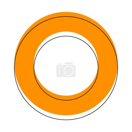 donut círculo icono geométrico vector ilustración diseño