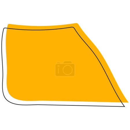 trapezförmiges geometrisches Symbol mit handgezeichnetem Vektor-Illustrationsdesign