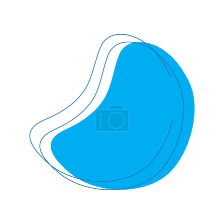 blob icono con dos golpes vector ilustración diseño