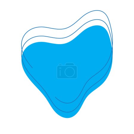 blob icono con tres golpes vector ilustración diseño