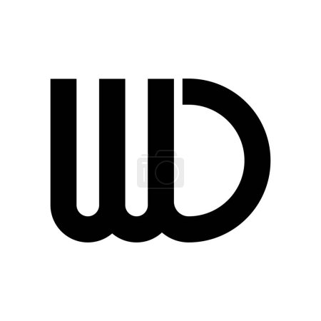 WD letter logo vector illustration design