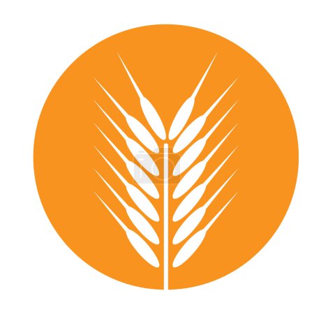 logotipo de trigo en el vector círculo de tigre diseño de ilustración