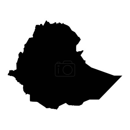 Äthiopien Karte Symbol Vektor Illustration Design