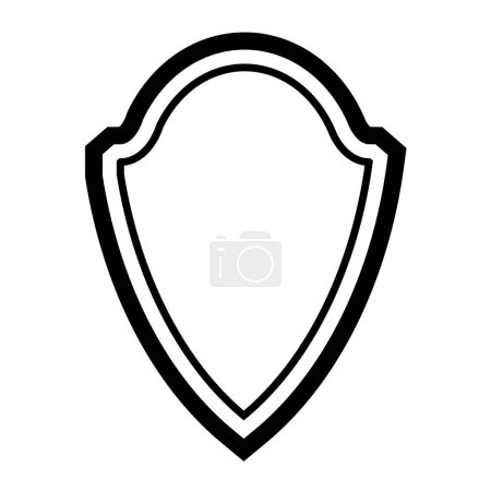 shield icon line vector illustration design