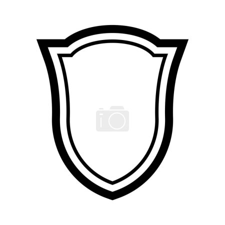 shield icon line vector illustration design