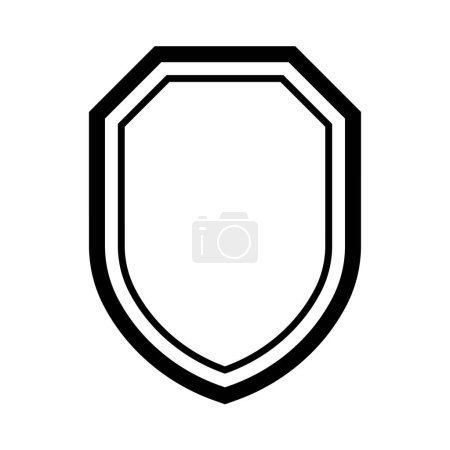 escudo icono línea vector ilustración diseño