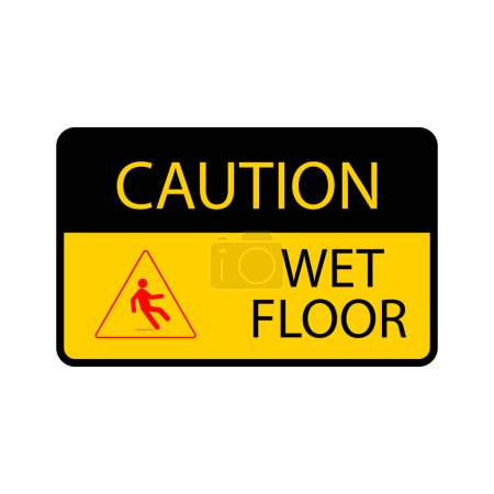 wet floor warning icon vector illustration design