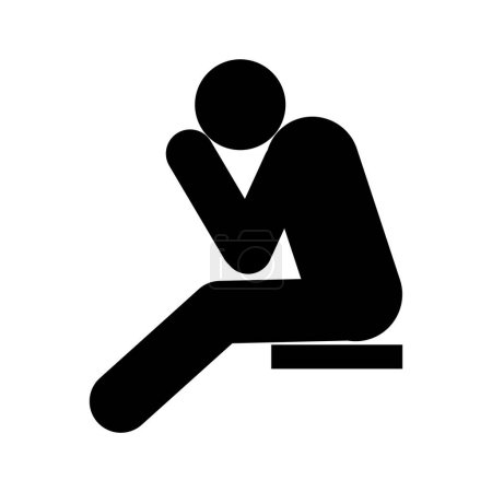 Illustration for Sad person icon vector illustration design - Royalty Free Image