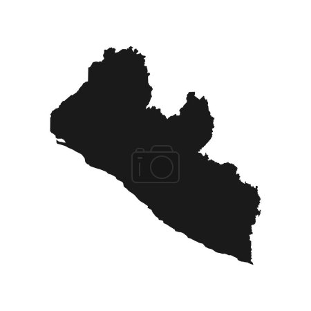 liberia map icon illustration design