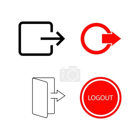 Computer-Ikone Logout Illustration Design