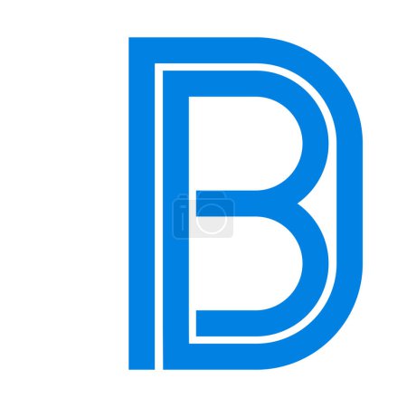 diseño de la ilustración del logotipo de la letra bd