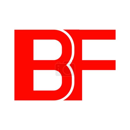 bf lettre logo illustration design