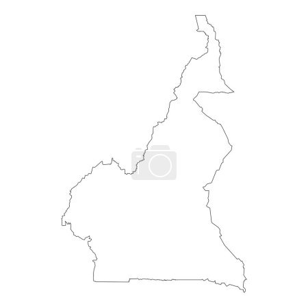 Camerún mapa icono, continente africano país ilustración diseño