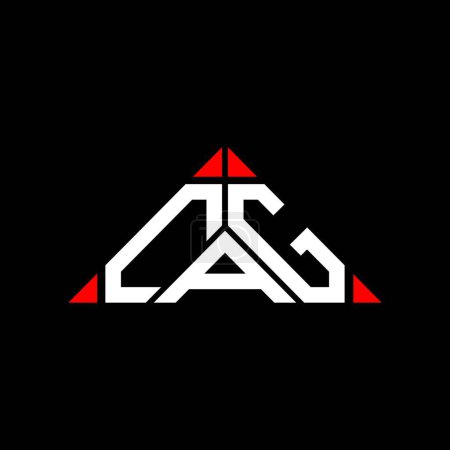 Téléchargez les illustrations : CAG lettre logo design créatif avec graphique vectoriel, CAG logo simple et moderne en forme de triangle. - en licence libre de droit