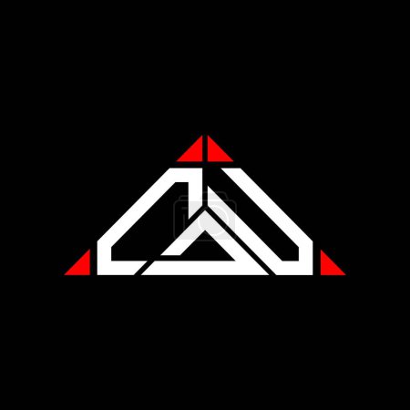 Ilustración de Diseño creativo del logotipo de la letra CDU con gráfico vectorial, logotipo simple y moderno de CDU en forma de triángulo. - Imagen libre de derechos