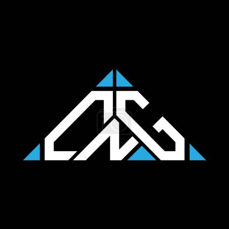 Téléchargez les illustrations : Logo lettre CNG design créatif avec graphique vectoriel, logo CNG simple et moderne en forme de triangle. - en licence libre de droit