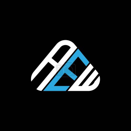Ilustración de AEW letter logo creative design with vector graphic, AEW simple and modern logo in triangle shape. - Imagen libre de derechos