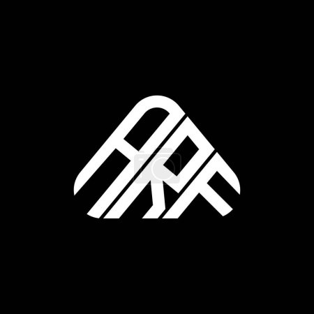 Ilustración de ARF letter logo creative design with vector graphic, ARF simple and modern logo in triangle shape. - Imagen libre de derechos