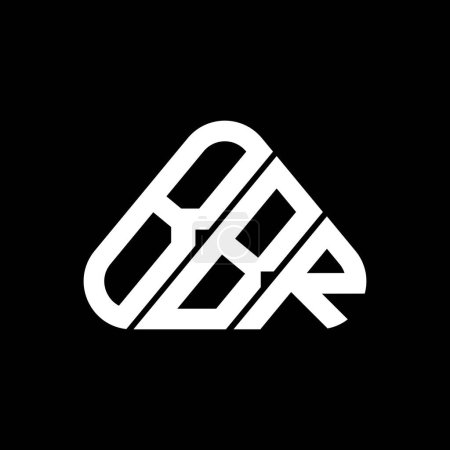 Téléchargez les illustrations : BBR lettre logo design créatif avec graphique vectoriel, BBR logo simple et moderne en forme de triangle rond. - en licence libre de droit