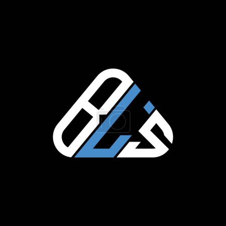 Téléchargez les illustrations : BLS lettre logo design créatif avec graphique vectoriel, BLS logo simple et moderne en forme de triangle rond. - en licence libre de droit
