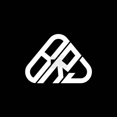 Téléchargez les illustrations : BRJ lettre logo design créatif avec graphique vectoriel, BRJ logo simple et moderne en forme de triangle rond. - en licence libre de droit