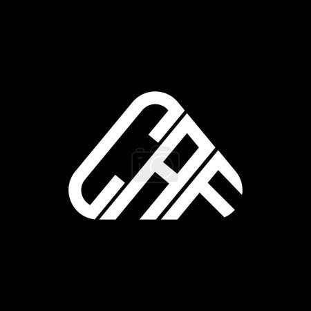 Téléchargez les illustrations : Logo lettre CAF design créatif avec graphique vectoriel, CAF logo simple et moderne en forme de triangle rond. - en licence libre de droit