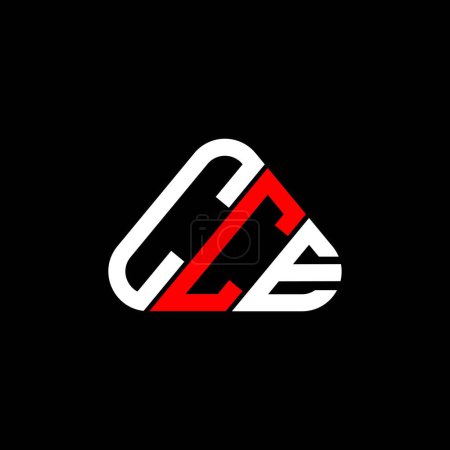 Téléchargez les illustrations : CCE lettre logo design créatif avec graphique vectoriel, CCE logo simple et moderne en forme de triangle rond. - en licence libre de droit
