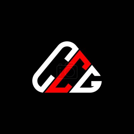 Ilustración de Diseño creativo del logotipo de la letra CCG con gráfico vectorial, logotipo CCG simple y moderno en forma de triángulo redondo. - Imagen libre de derechos