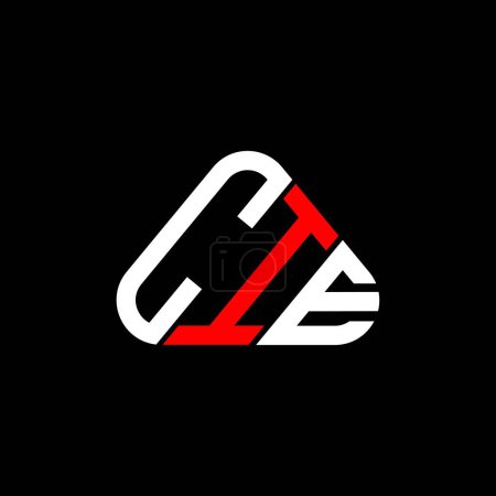 Ilustración de Diseño creativo del logotipo de la letra CIE con gráfico vectorial, logotipo simple y moderno de CIE en forma de triángulo redondo. - Imagen libre de derechos